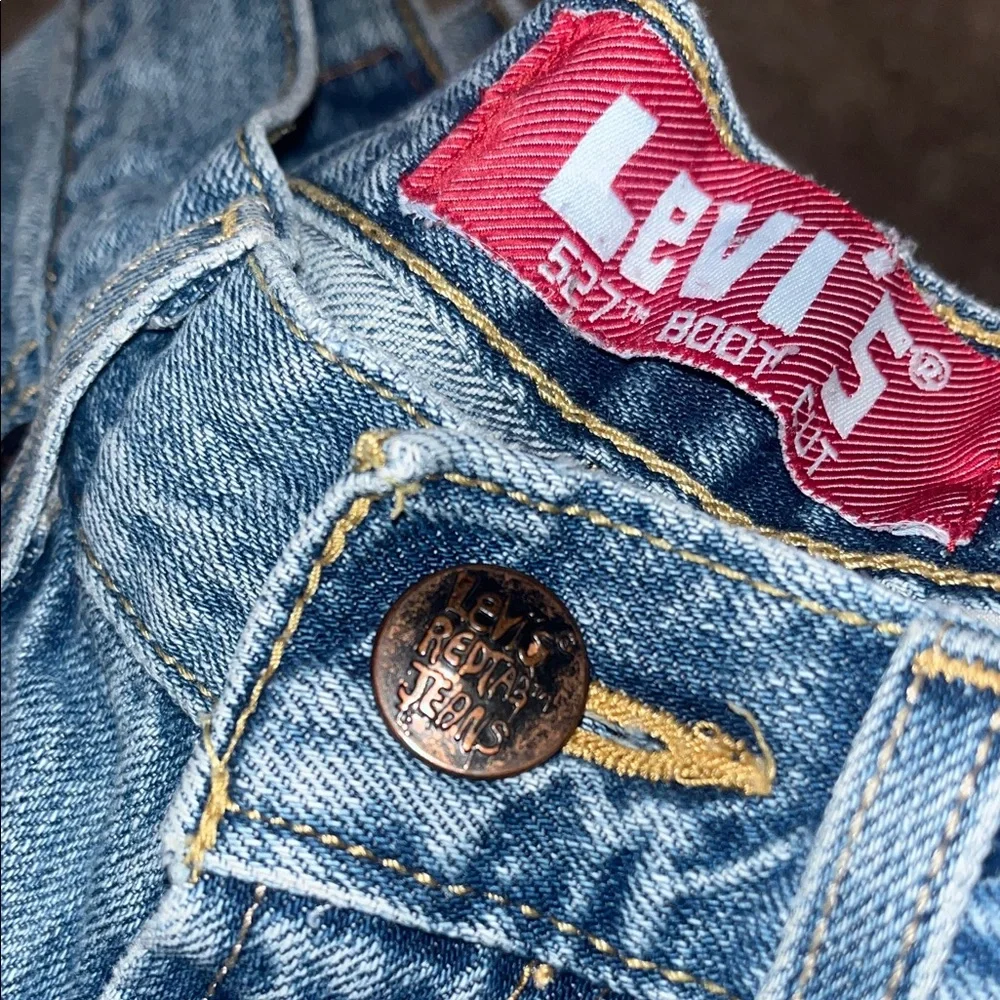 Levi's Men's Blue Denim Cutoff Shorts